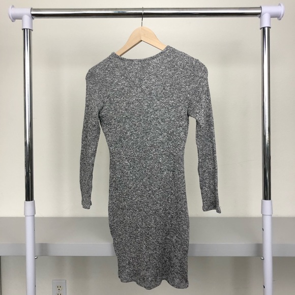 NWT Gold Soul LA Heather Grey Knit Bodycon Dress - Picture 4 of 6